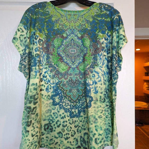 Plus Size Cap Sleeve Tee 1X - Picture 4 of 6
